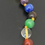 Handmade Multicolored Chakra Mala Beads Knotted Agate Stone Beads 18” Necklace Green Photo 5