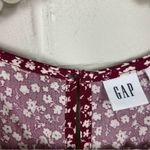 Gap  Red Floral Smocked Wide Leg V Neck Jumpsuit Size L Photo 8