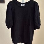 NWT 525 America chunky knit puff sleeve sweater top Black Photo 0
