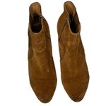 Soludos  Emma Brown Stacked Heeled Chestnut Suede Ankle Boots Booties 9.5 Photo 2