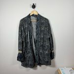 Soft Surroundings Women’s Aurora Velvet Burnout Kimono Cardigan Blue Multi 1X Photo 1