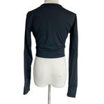 prAna  Small Long Sleeve Black Cropped Tee Shirt Photo 3