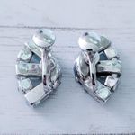 Vintage Screw On Earrings Bright Blue Really Pretty Regal Photo 4