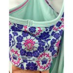 Lululemon  Top Womens 10 No Limits Tank Aquamarine Twiggy Printed Racerback Photo 3