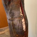 Adventures des Toiles Watercolor Long Sleeve Dress Women’s 36 Appr. Small Medium Red Photo 1