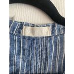 CP Shades  Womens Small Blue Striped Linen Tunic Mini Dress V Neck Coastal Resort Photo 1