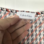 Calvin Klein  Women's Top Size 1X | Sleeveless Cowl Neck Red, Black, White Print Photo 2