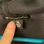 Champion  hoodie sweatshirt! Size XL! Black and blue stripe velvet hoodie! Photo 1