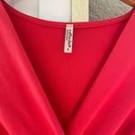 Mother Bee Maternity Coral Wrap Bow Dress Adjustable Belt Stretchy Orange Size undefined Photo 2