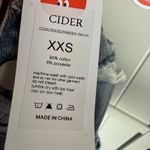 Cider  Womens Jeans Sz‎ XXS High Waist Wide Leg Ripped Raw Hem NEW Photo 5