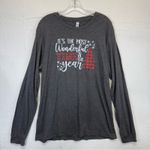 Bella Canvas The Most Wonderful Time Of The Year Graphic T-shirt long sleeve tee unisex Sz XL Photo 6