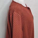 Isaac Mizrahi Rust Quilted Jacket Size Medium Rust Brown Quilted Jacket Photo 2