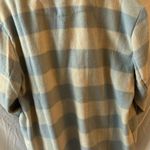 Kensie NWT:  Jeans blue/cream SHACKET oversized plaid button up-pockets~size L Photo 6