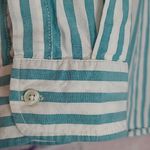 Tolani  COLLECTION MIXED MEDIA STRIPED BUTTON FRONT BOLD FLORAL FLOWY BACK TUNIC Photo 6