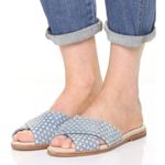 Splendid  Sandals Womens 6 Blue Woven Baron Slip On Flat‎ Shoes Photo 0