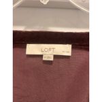 Loft Sweetheart Velvet Puff Sleeve Top Dark Pink Size Petite Small Fairy Ballet Photo 2