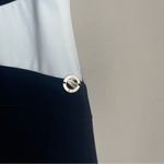 Angelo Marani Italia Colorblock Black‎ White Sheath Dress Size 44 (US 8 or Med) Black Photo 3