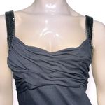 LaRok Women’s Size S Black Ruched Chest Sequin Strappy Back Body Con Mini Dress Photo 5