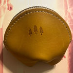 Mustard Yellow Leather Coin Purse Photo 0