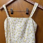 Abercrombie & Fitch NEW Sleeveless Mini Dress Lemon Print White Yellow Small Photo 5