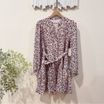 Greylin Kai Tie Waist Relaxed Fit Bubble Hem Mini Dress Pink Dot Size Small NWT Photo 8