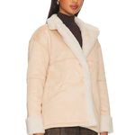 Lovers + Friends Elise Faux Shearling Coat in Nude Photo 1