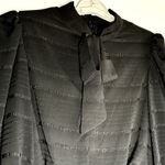 Julia Jordan Jumpsuit 6 Black Long Sleeves Elastic Neck Bow Polyester New Photo 4