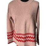 Boden Theodora Pink Milkshake Fair Isle Alpaca Wool Sweater Size Small KO160. Photo 1