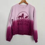 Disney The Lion King Hakuna Matata Ombré Pink Pullover Sweatshirt Juniors Large Photo 7