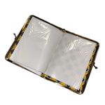 Vera Bradley NEW Black & Yellow Gold  Snap Lock Picture Album Floral Photo-book! Photo 3