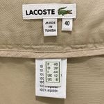 Lacoste Beige Khaki Skirt Buckle Zipper Side 8 Cotton 40 Side Pockets Unlined Photo 7