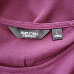 Simply Vera, Vera Wang Simply Vera Vera Wang Purple Cold Shoulder Sheer Tiered Top L Photo 5