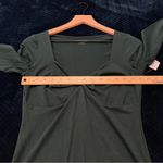 Old Navy Twist Front V-Neck Emerald Green Stretch Cotton Long Sleeve Top Size S Photo 8