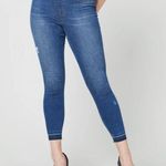 Spanx Distressed Ankle Skinny Jeans, Medium Wash Size XL Photo 2