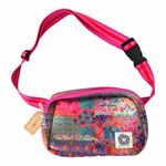 Natural Life  Everyday Puffy Fanny Pack Watercolor Patchwork Design NWT Photo 4