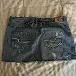 American Eagle  Y2K 2000s Distressed Patchwork Denim Mini Skirt Low Rise Photo 7