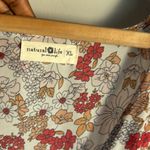 Natural Life  Sheer Multi Floral V-Neck Tiered Long Bell Sleeve Maxi Dress XS Photo 4