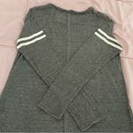 Chaser “Weekend” gray application striped sleeves loungewear sweatshirt, size L Photo 11