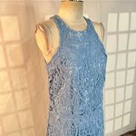 Lovers + Friends  baby blue lace scallop hem party dress size small Photo 2