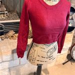 SheIn  Burgundy Crop Top Sweater Photo 1
