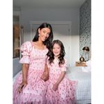 Ivy City Co Jess Dress Strawberry Fields Size XXS Tulle Stretch Smocked Tiered Pink Photo 13