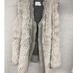 Vince Sz M Medium Grey Rex Rabbit Fur Sleeveless Sweater Vest V314276252 Photo 0
