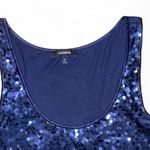 EXPRESS Navy blue  sequin tank top Photo 2