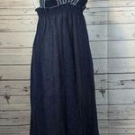 Boutique Navy crocheted beach maxi dress Zach Photo 0