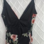 Windsor Floral Tight Black Dress Photo 2