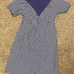 Gap Navy and White Patterned Midi Dress Photo 0