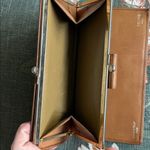 CELINE  Vintage Triomphe Tan and Brown Logo Wallet Photo 5