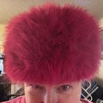 Vibrant Pink Russian style Faux fur winter hat. Photo 3