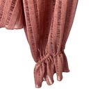 Anthropologie Pink Off Shoulder Ruffle Blouse XS Long Sleeve Boho Peasant Top Photo 9