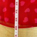 Kate Spade Red Sleeveless Top Heart Print Ruffle Trim Blouse Photo 7